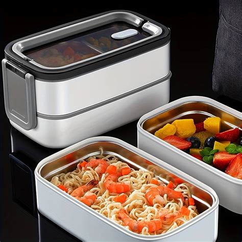 stainless steel bento box lead|bento box with snack pods.